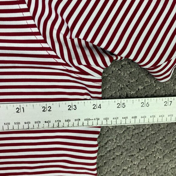 Vineyard Vines Performance Polo Shirt Men's Large Red White Stripes Golf Stretch - Picture 7 of 8
